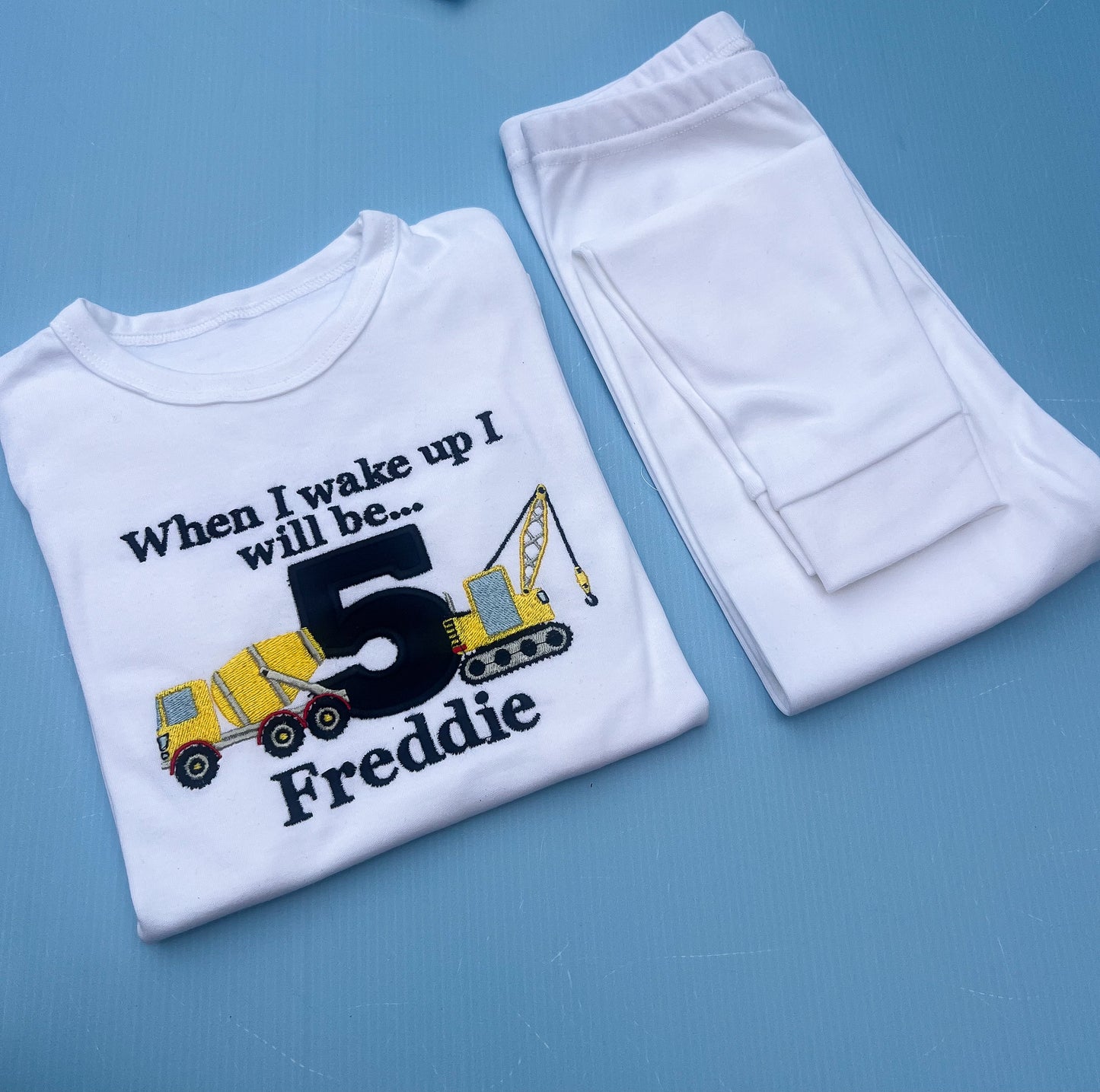 Digger Birthday Pyjamas