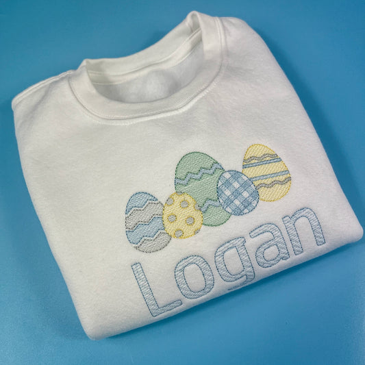 Boys Easter Egg Personalised Sweatshirt