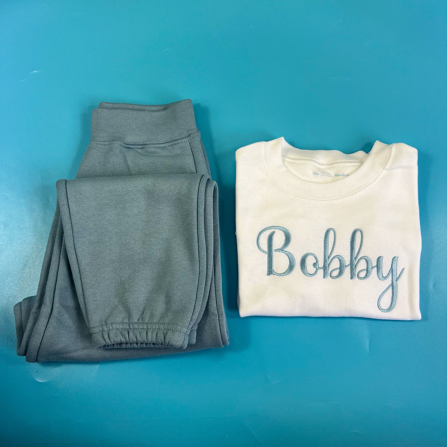 Blue Jogger and T-shirt Set