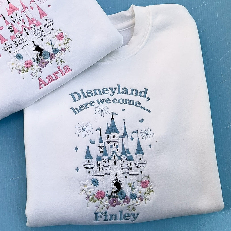 Disneyland Here We Come Castle - Blue Embroidery