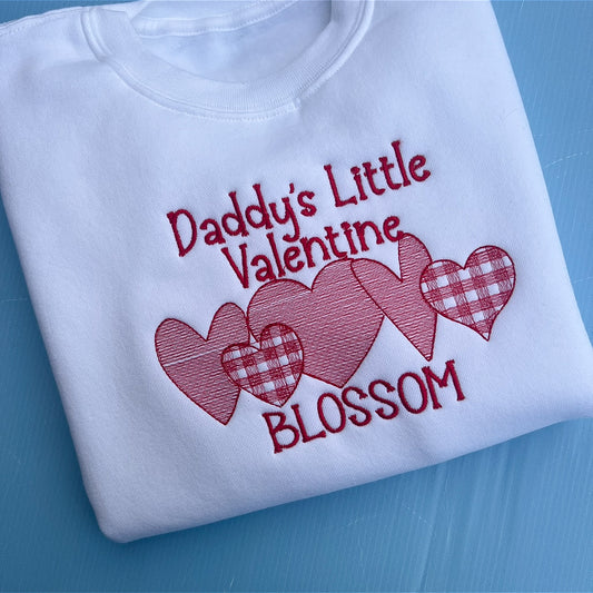 Daddy’s little Valentine Heart Design TShirt/Sweatshirt
