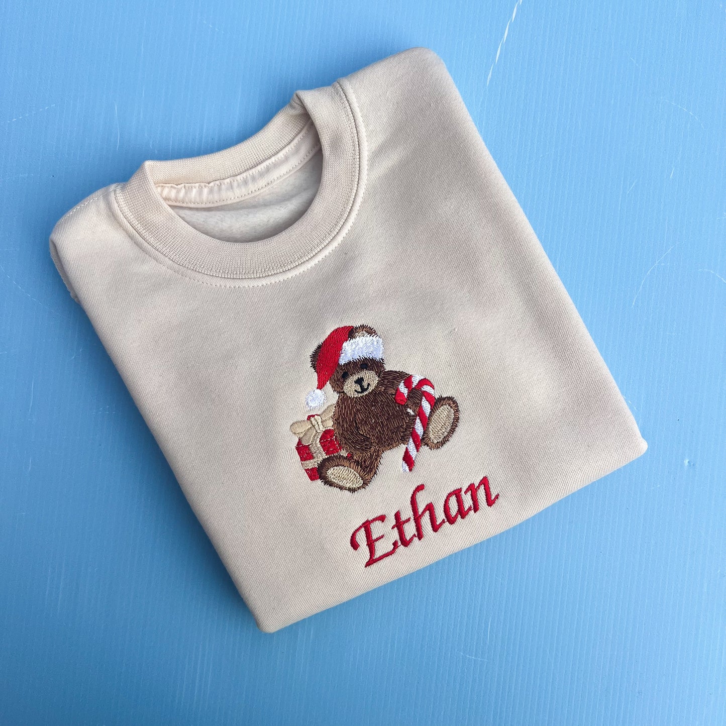 Light beige Christmas Bear Sweatshirt