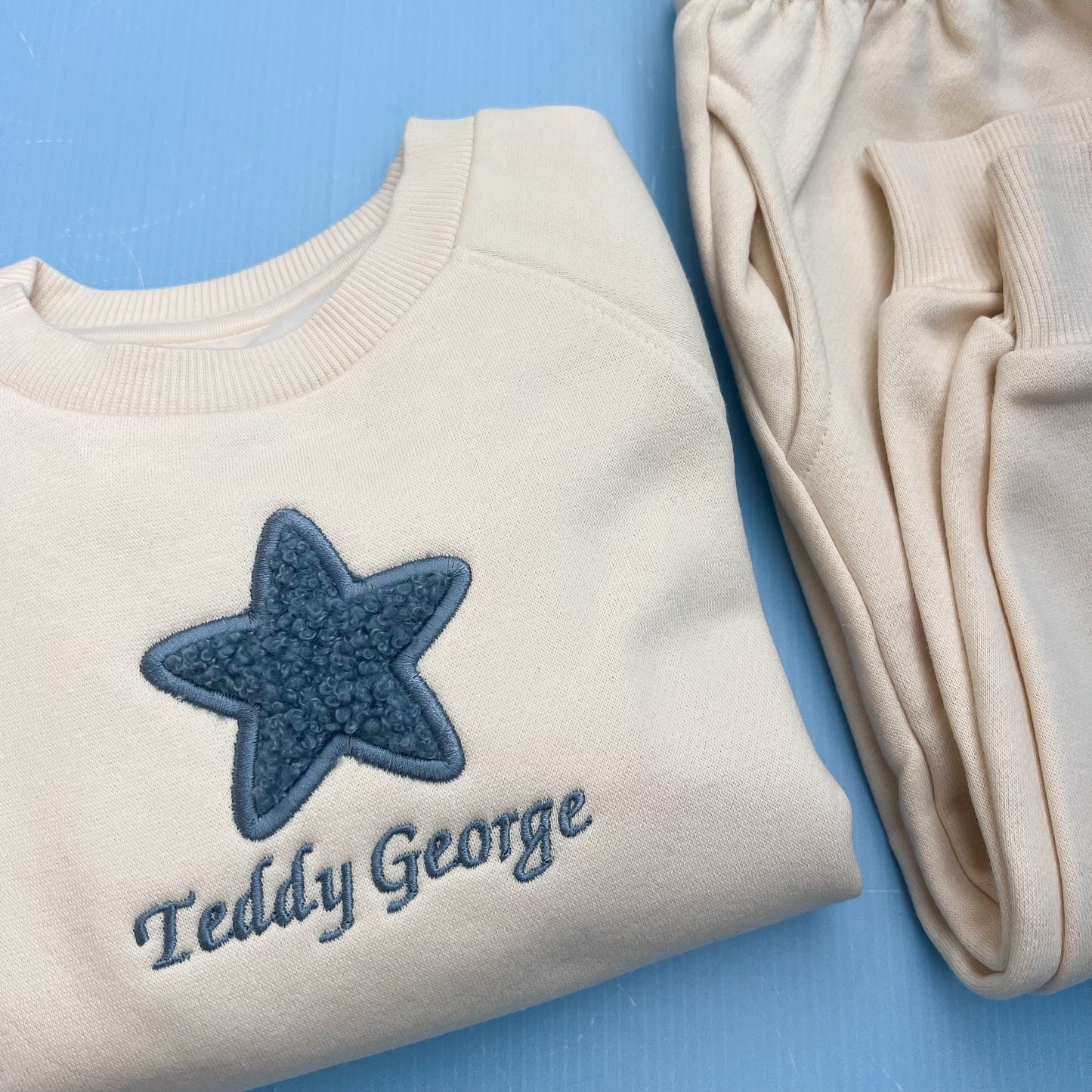 Oat Tracksuit with Teddy Heart/Star