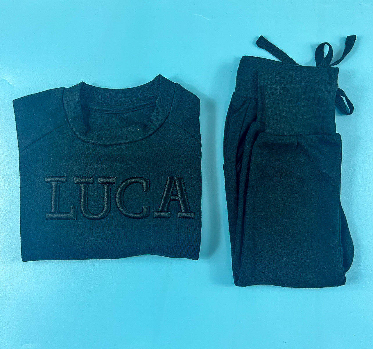 Cotton Loungewear with 3D Puff font