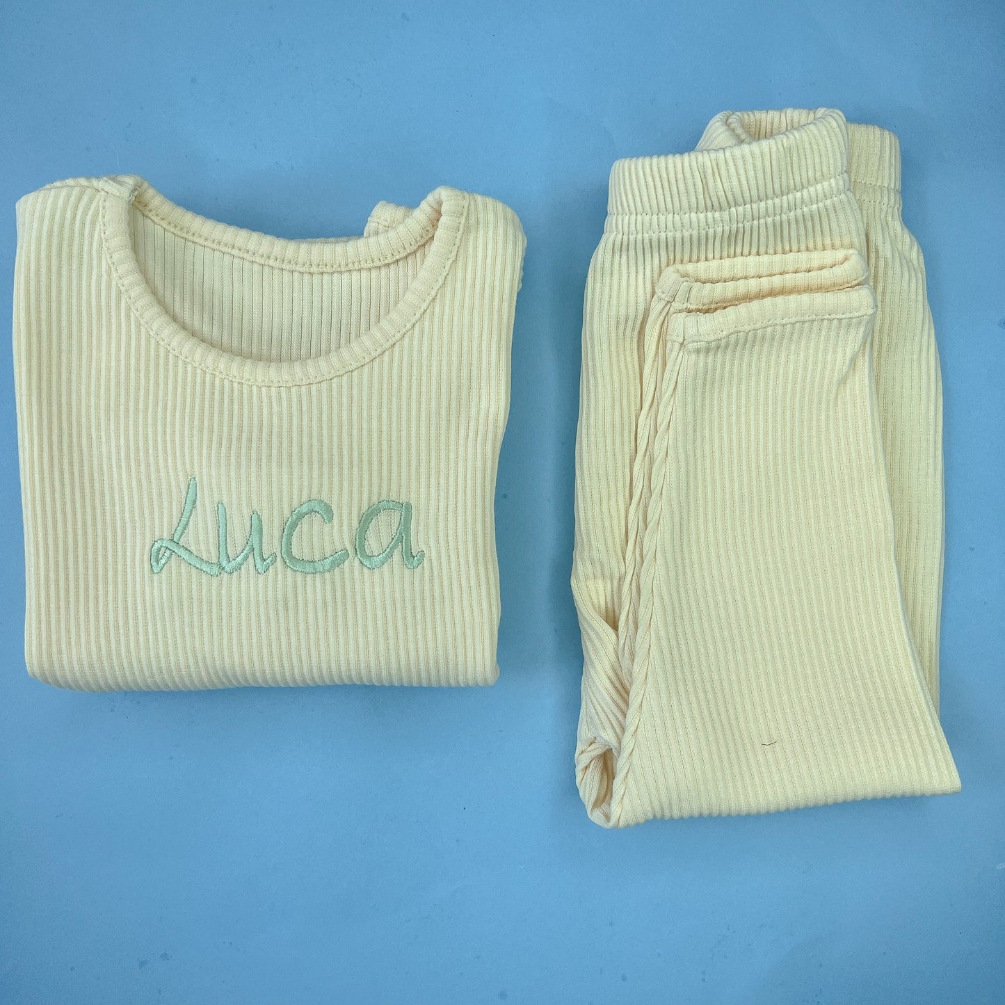 Personalised Apricot Ribbed Tracksuit
