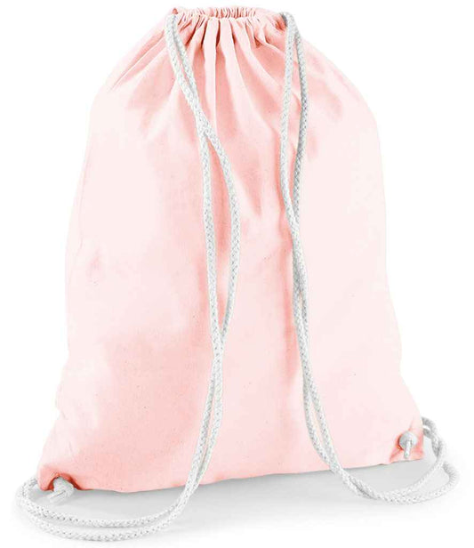 Pastel Pink Canvas drawstring bag