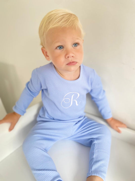 Baby Blue Ribbed Tracksuit