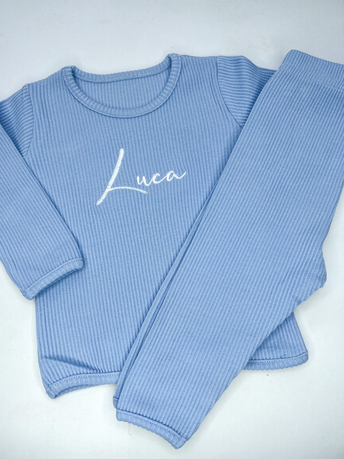 Baby Blue Ribbed Tracksuit