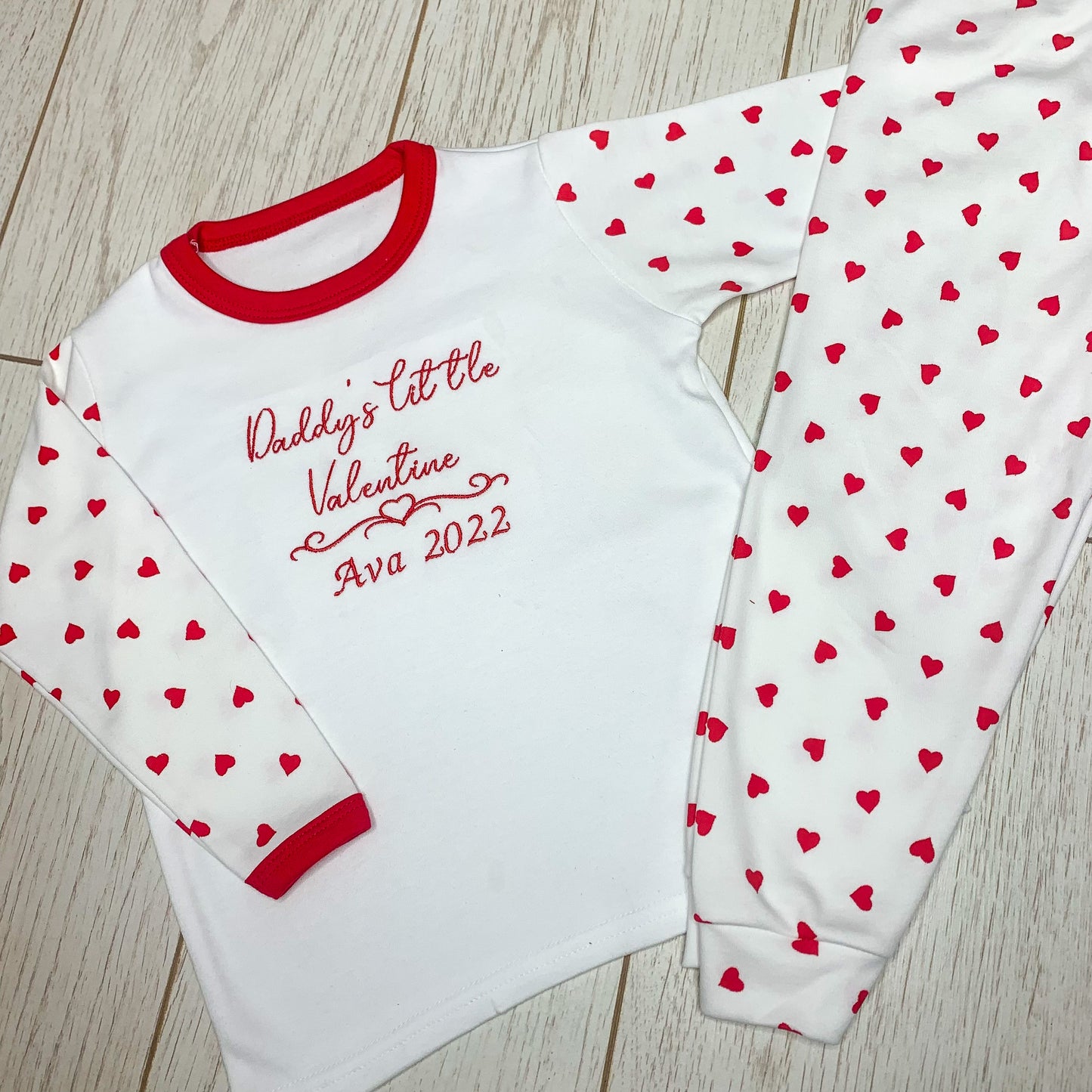 Valentines Pyjamas 'Mummy's/Daddy's Little Valentine'
