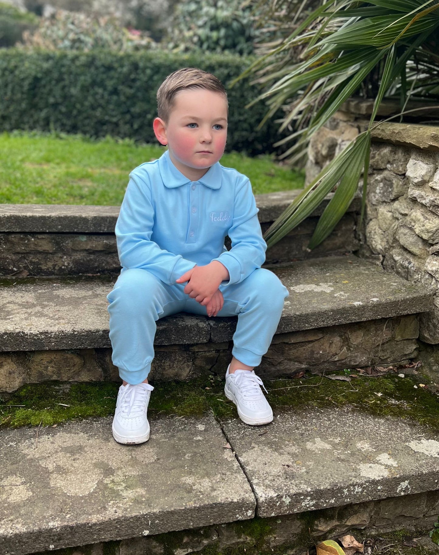 Boys Blue Collared Tracksuit