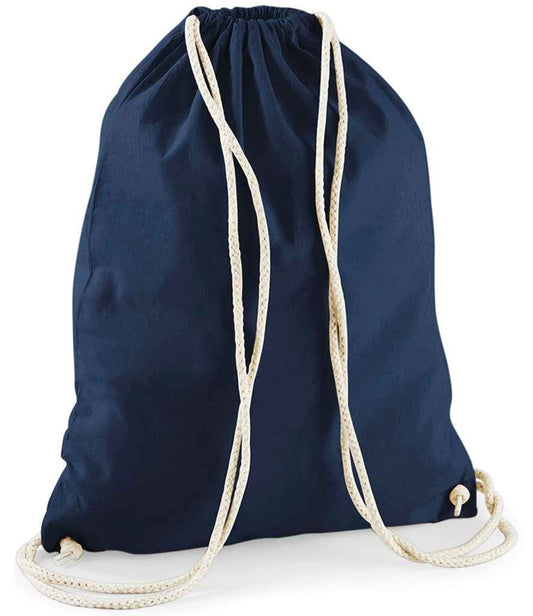 Navy Canvas drawstring bag