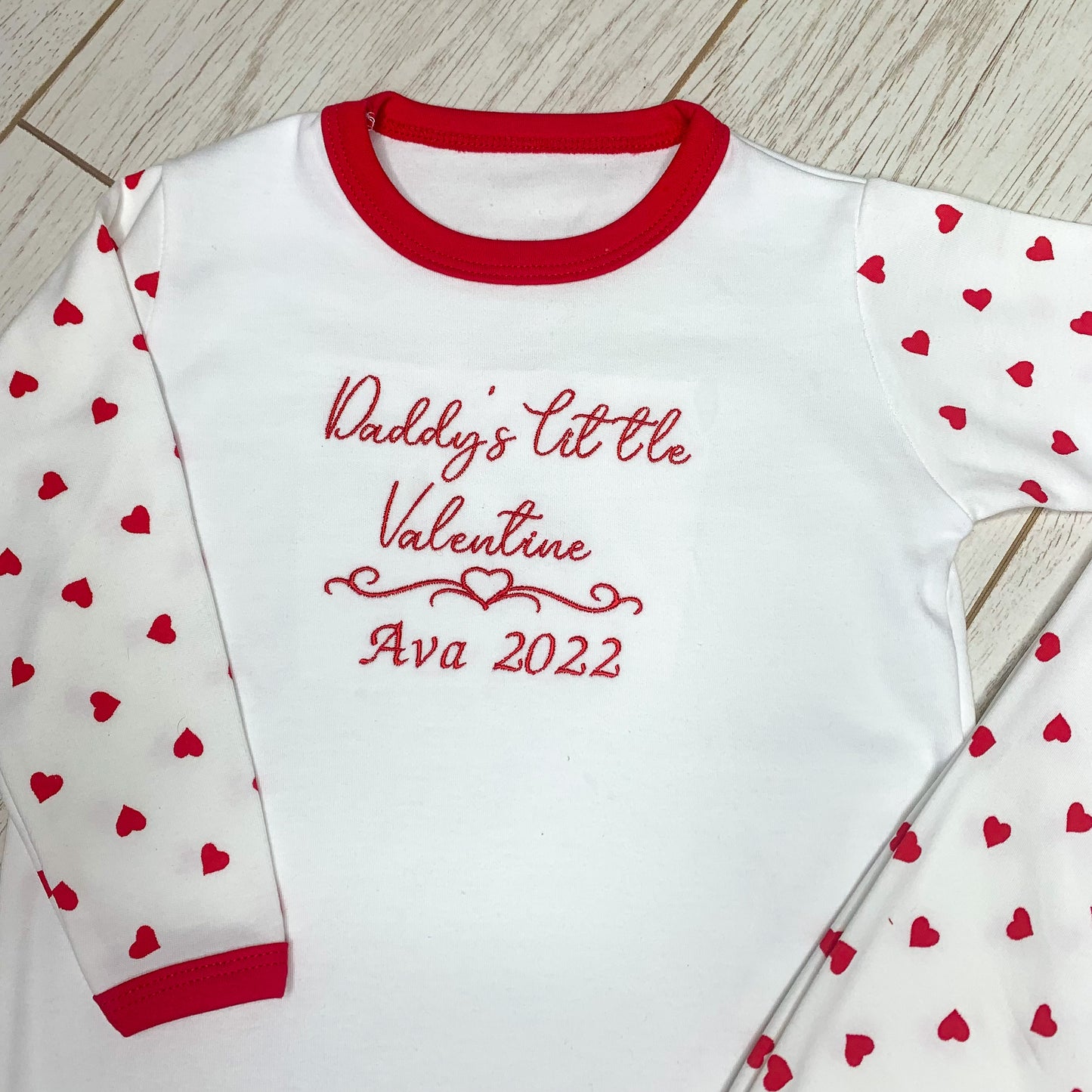 Valentines Pyjamas 'Mummy's/Daddy's Little Valentine'
