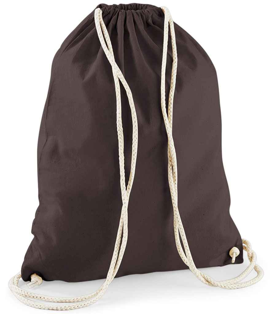 Chocolate Canvas drawstring bag